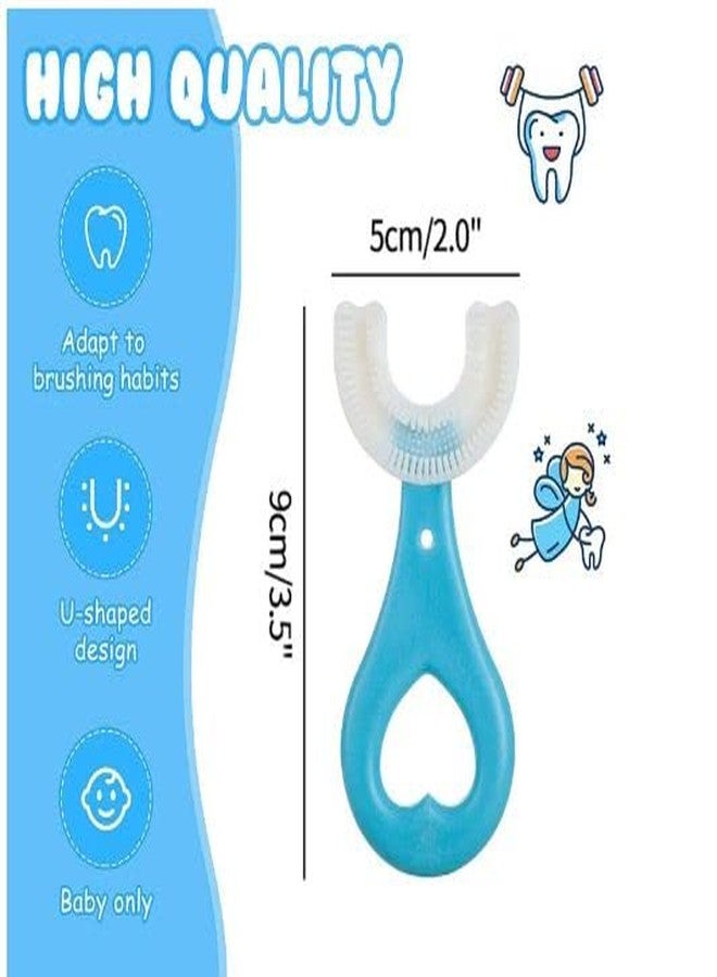 AG E-Com U Shaped Toothbrush for Kids Manual Whitening Toothbrush Silicone Brush Head for Kids Children Infant Toothbrush For 2-6 Years Mouth-Cleaning (Multicolor, Pack of 2) - Image 5
